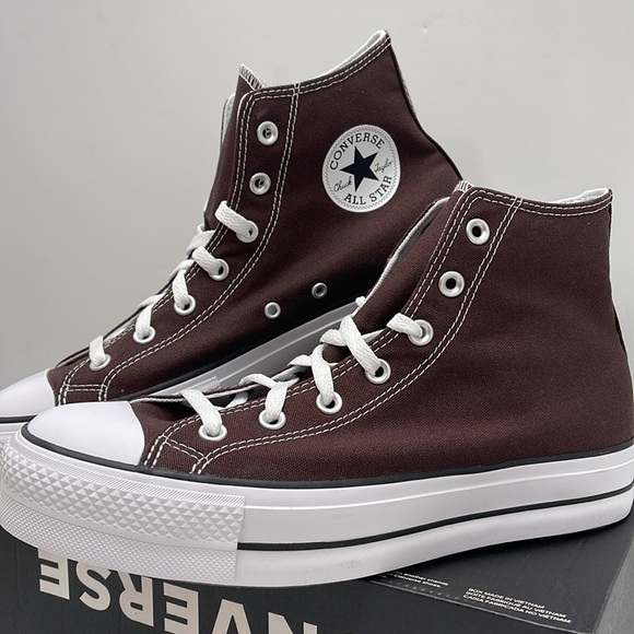 Converse Men’s CTAS LIFT HI
DARK ROOT/WHITE/BLACK A09990C Platforms Sneakers - Picture 8 of 16